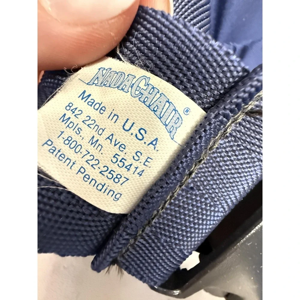 NadaChair‎ BackSling Portable Back Support Ergonomic Posture Aid Navy Made USA